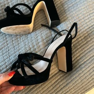 Loeffler Randall Melany Black Platform Bow Heel